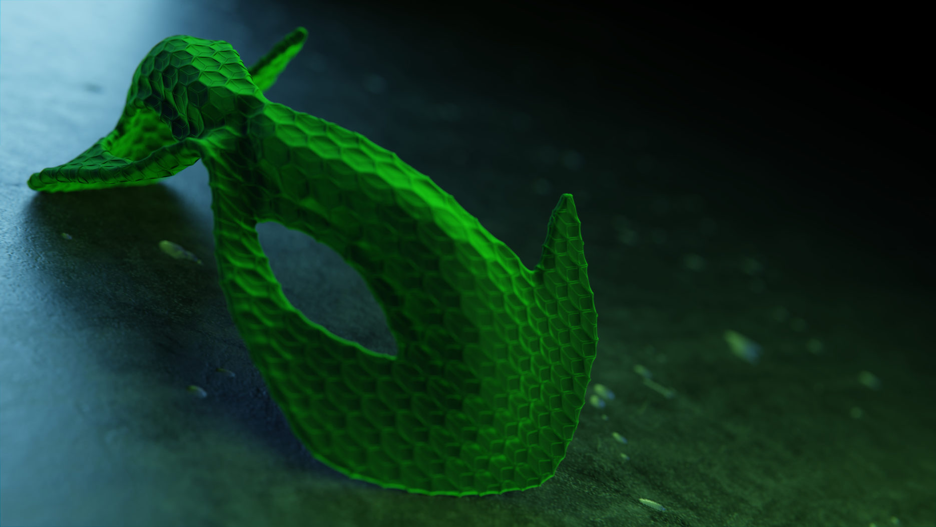 Superhero mask with scales detail