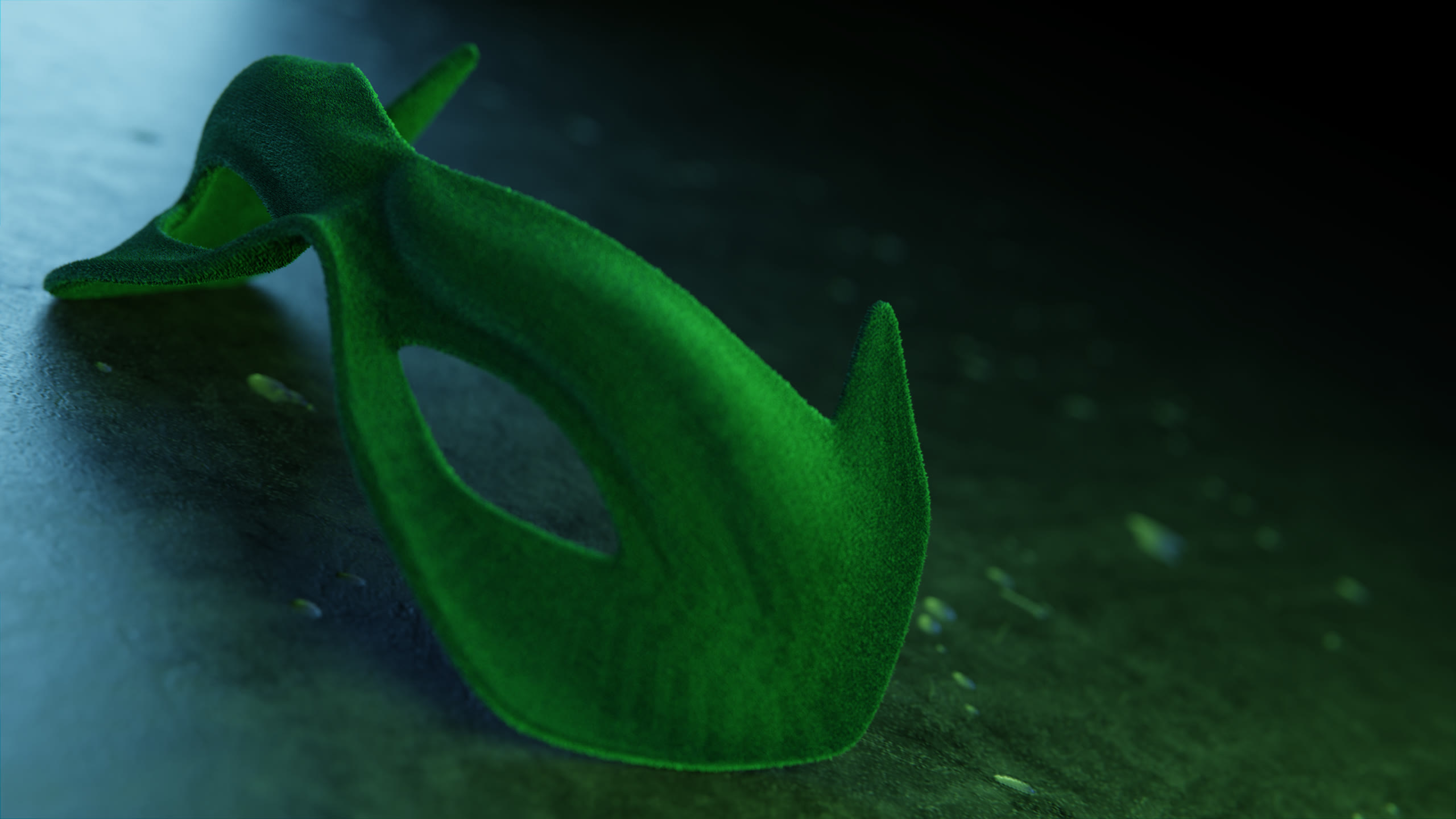 Superhero mask with velvet material